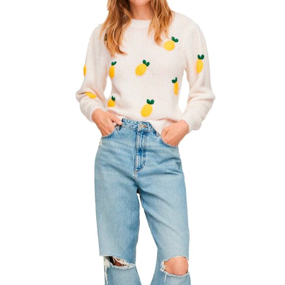 MANGO WOMEN'S KNIT EMBROIDERED SWEATER - Picture 3 of 4